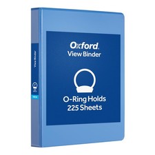 Oxford 1 Inch Binder, Durable 3 Ring 1 with View Cover, 1 Inch, Blue