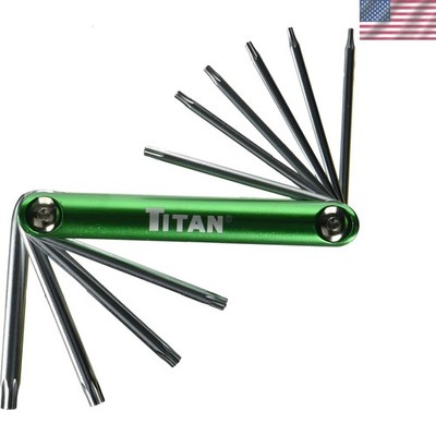Tamper Proof Star Key Set with Chrome Vanadium Steel - Compact Green Design