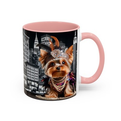 Yorkie Moll Mug, Mafia Dog Coffee Cup Gift, Yorkshire terrier cup, customize