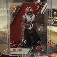 Nick Chubb Autographed Card With COA