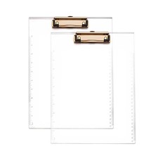Acrylic Clipboards 2 Pack Clipboards Standard A4 Letter Size Clipboards with ...