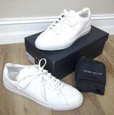 NEW PETER MILLAR WHITE VANTAGE LITE SNEAKER SHOES 11 US MF24XF54 GOLF LEATHER