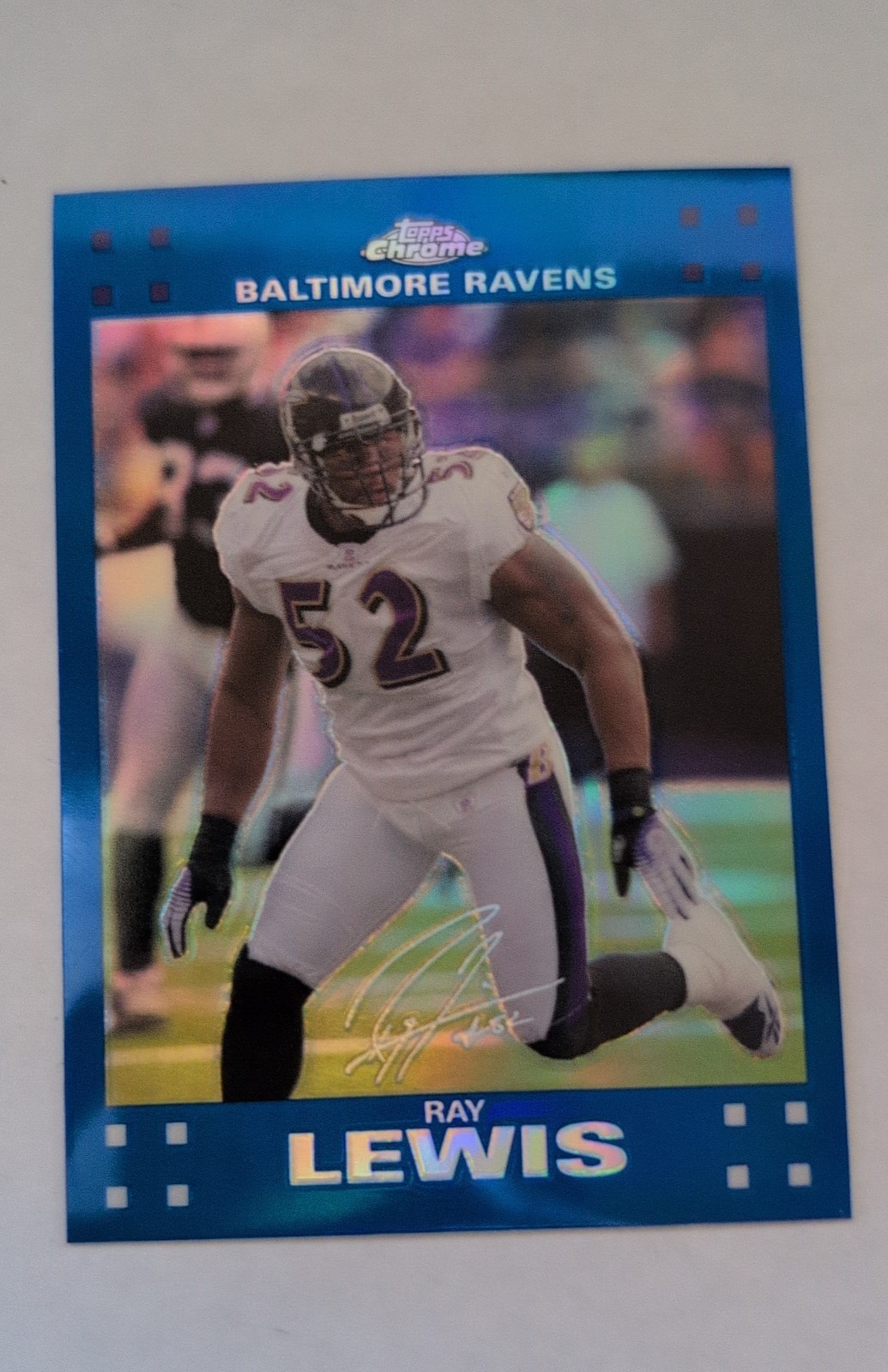 2007 Topps Chrome - Ray Lewis #TC95 Blue Refractor