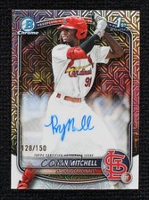 2025 Bowman Draft Chrome Prospect HTA Choice Refractor Ryan Mitchell Auto tw0