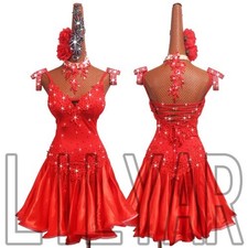 New Professional Latin Dance Competition Clothing Embroidered Skirt Dance Skirt
