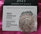 2021 W BURNISHED SILVER EAGLE with OGP-ORIGINAL OWNER-NO SPOTS!