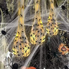 Halloween Glowing Spider Egg Hanging Light Up Decoration Outdoor Party Prop