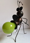 Metal BUG playing a leaf (violin), Perfect for the garden, a kid's or sun room — photo 4