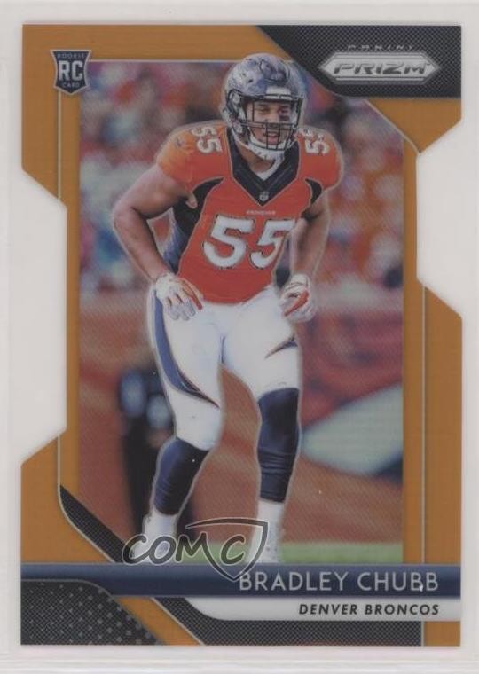 2018 Panini Prizm Rookie Orange Prizm 145/249 Bradley Chubb #204 7ba