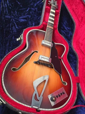 Soli Deluxe Vintage 1960s Germany Jazz Archtop Thinline Guitar Solid Schaller - Bild 1 von 4