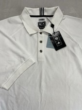 Adidas Climalite Polo Men 2XL White Stretch 3 Stripes Wicking Breathable Casual