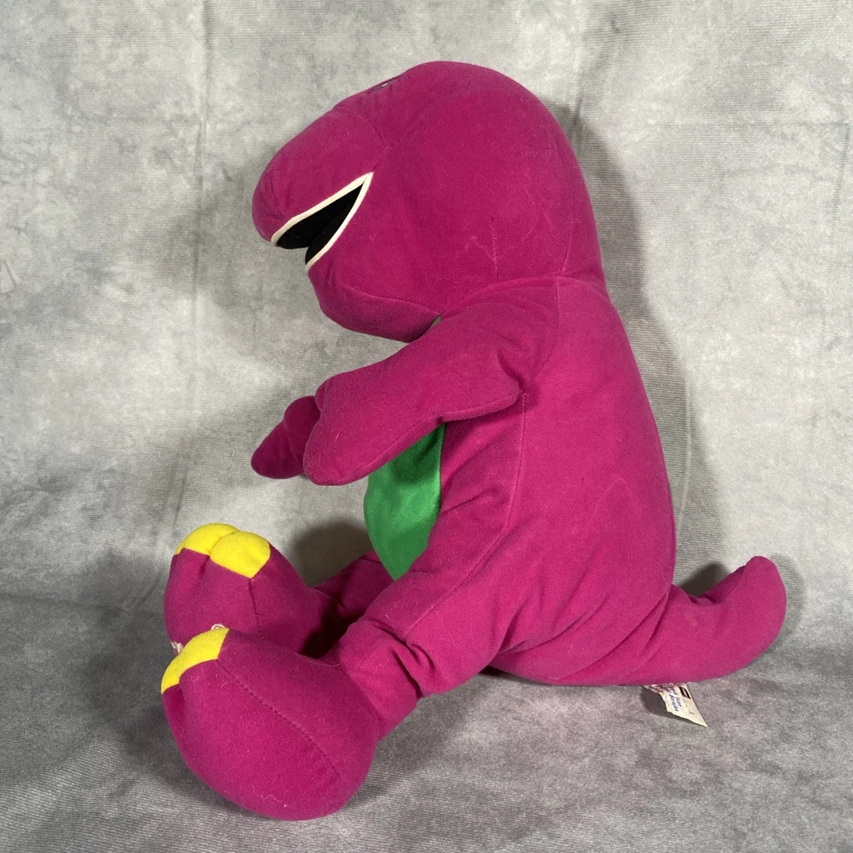 Juguete de peluche Barney Playskool Talking 18" 1992 vintage dinosaurio #71245 PROBADO FUNCIONA Foto 2 de 4