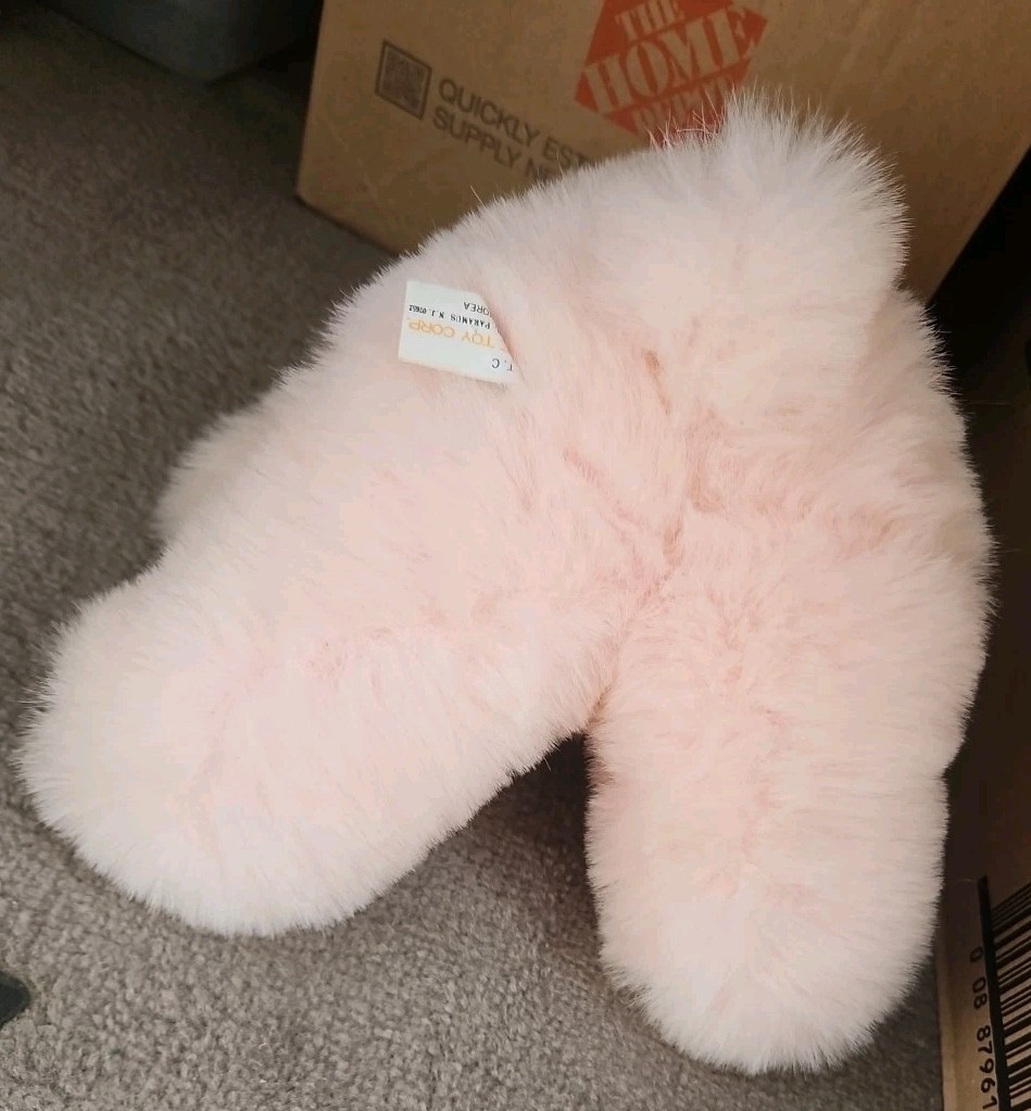 Vintage 1985 Prestige Toy Corp Plush Powder Pink Stuffed Teddy Bear 7 inch