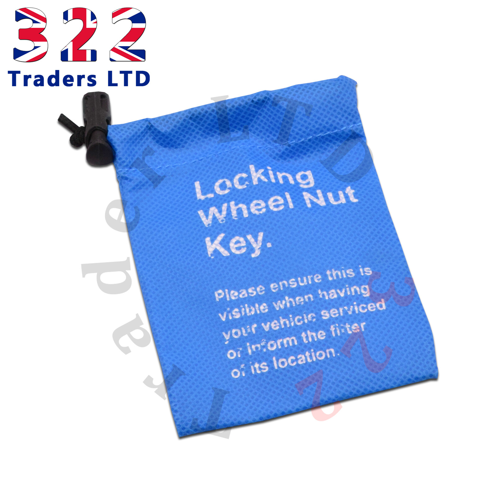 Locking Wheel Nut Key Bag KEEP YOUR WHEEL NUTS SAFE RED BLACK GREEN