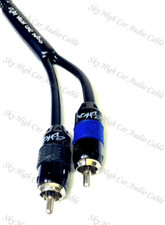 Sky High Car Audio 3 ft 2 Channel PREMIUM RCA Cable Nylon Copper Braided 6 M