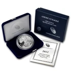 (1) 2012 W 1oz US American Silver Eagle $1 Dollar Proof Bullion Coin w/Box & COA