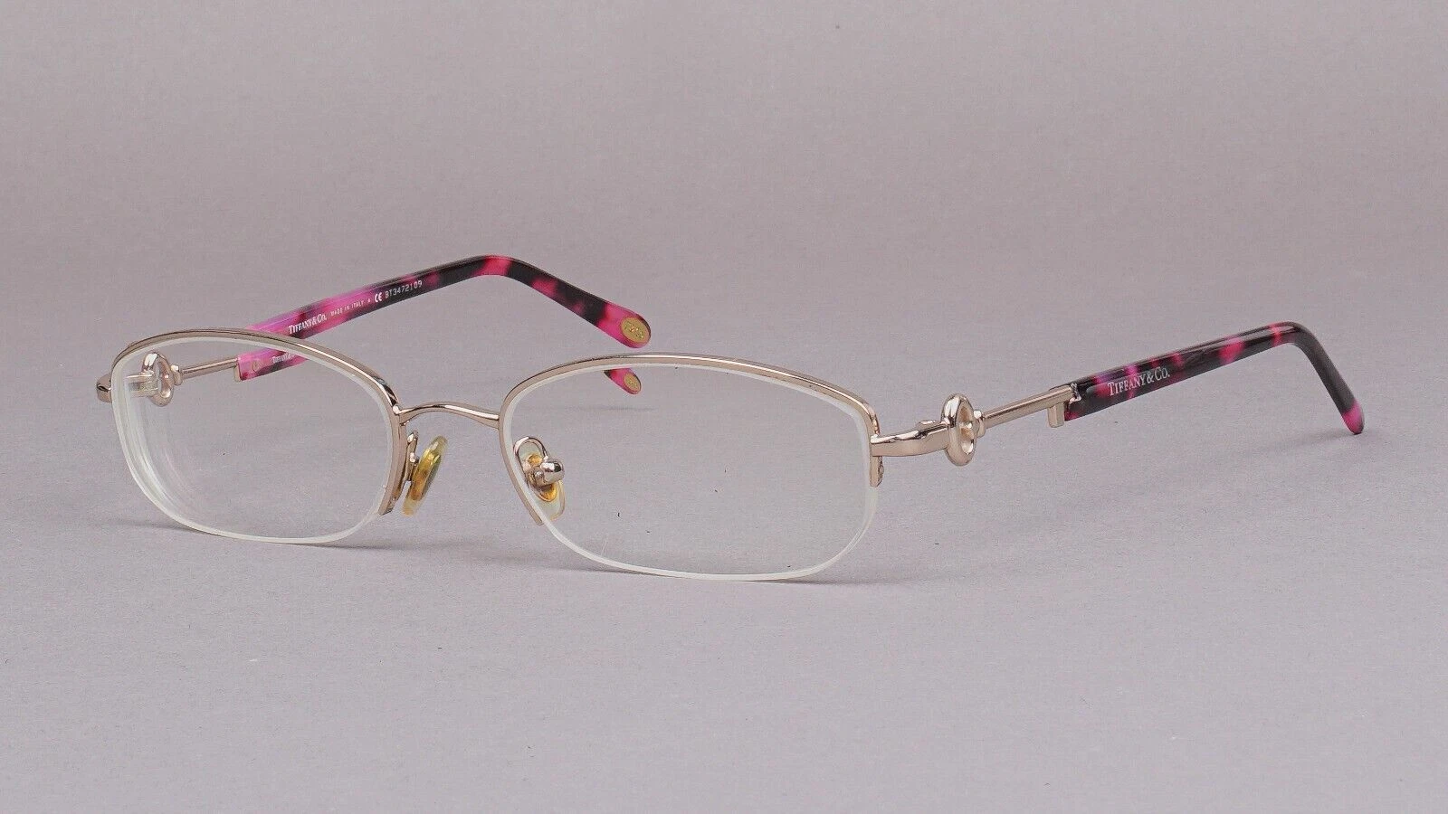 Tiffany & Co TF 1050 6021 Light G Pink Tortoise Eyeglasses 52[]18 135 Italy