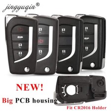 jinyuqin NEW Flip Folding Remote Key Shell Case fit CR2016 Holder for Toyota Lev