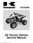 Kawasaki service workshop manual 2008 & 2009 KFX450R