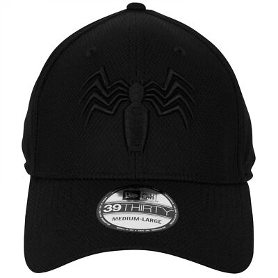Venom Logo Black on Black New Era 39Thirty Fitted Hat Black | eBay