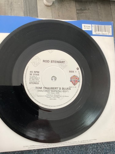 Rod Stewart Tom Traubert's Blues (Waltzing Matilda) 7" Single. 1991 Warner VG+ - Picture 3 of 4