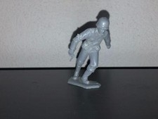 Marx 54mm German Advancing with Pistol - Gray Plastic