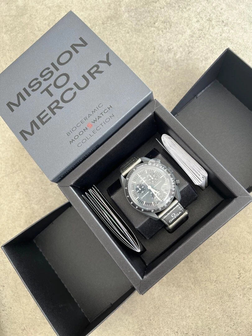 OMEGA Swatch Mission To MERCURY Bioceramic MoonSwatch SO33A100 (BRAND NEW!)