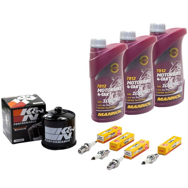 ÖL Set 3L FüR Honda VT 500 E VT 500 VT500 1983-85 Inspektion ÖLfilter ZüNdkerzen-image