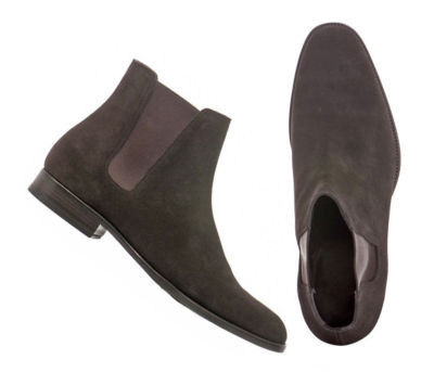 HERREN NEU HANDGEFERTIGT ECHT WILDLEDER LEDER CHELSEA STIEFELETTEN MASSGESCHNEIDERT