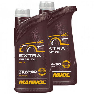 2x 1 Liter MANNOL Getriebeöl Extra Getriebeoel 75W-90 API GL 4 LS Schalt Oel 