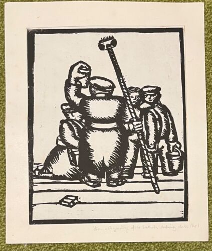 Ein Festzug der schottischen Arbeiterklasse - 3 original zeitgenössische Linodrucke - Bild 3 von 10