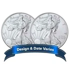 Lot of 2 - American Eagles 1 oz .999 Fine Silver Random Year BU *No Milk Spots*