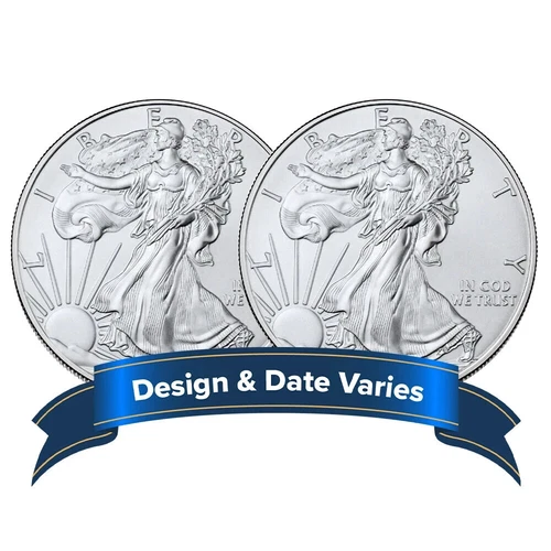 Lot of 2 - American Eagles 1 oz .999 Fine Silver Random Year BU *Sigma Verified*