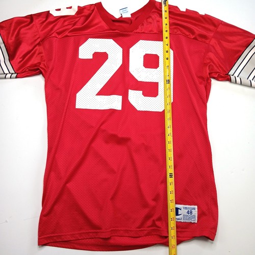 Camiseta de fútbol americano vintage Ohio State Buckeye #29 para hombre 48 XL Champion hecha en EE. UU. - Imagen 8 de 8