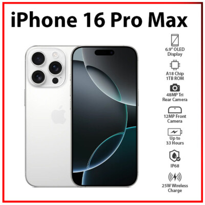 携帯電話本体 iPhone 16 Pro Max 1tb White Titanium Buy iPhone 16 Pro Max 1TB White Titanium - Apple