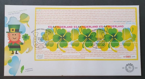 2010 NETHERLANDS NEDERLAND HAPPINESS CARD WEEKS NR 604 FDC