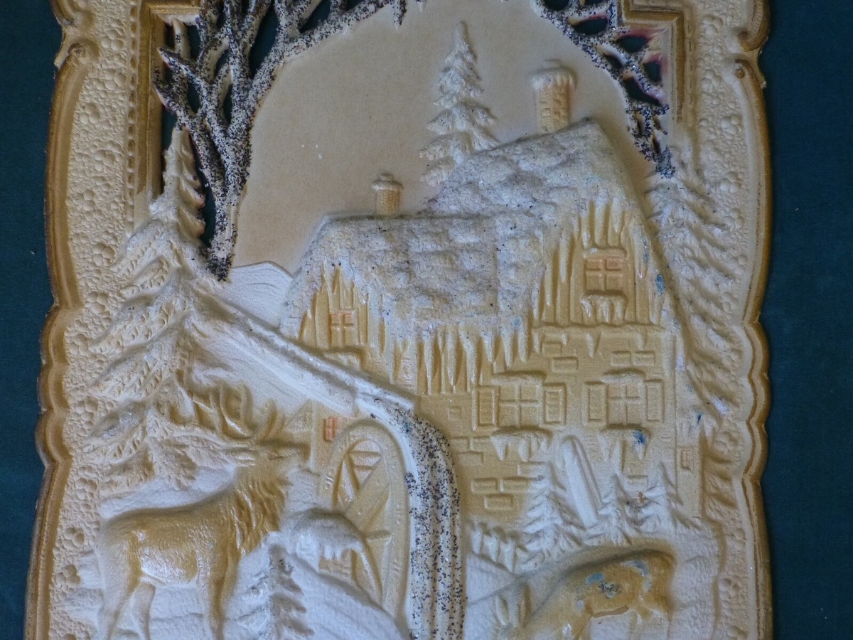 Antique Made in Germany 1932 Die Cut Calendar W/ Deer and Church Complete  Pad | eBay