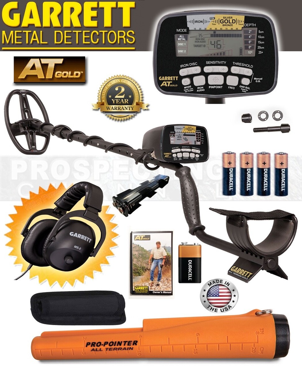 GARRETT AT GOLD WATER PROOF metal detector + AT PRO POINTER | eBay