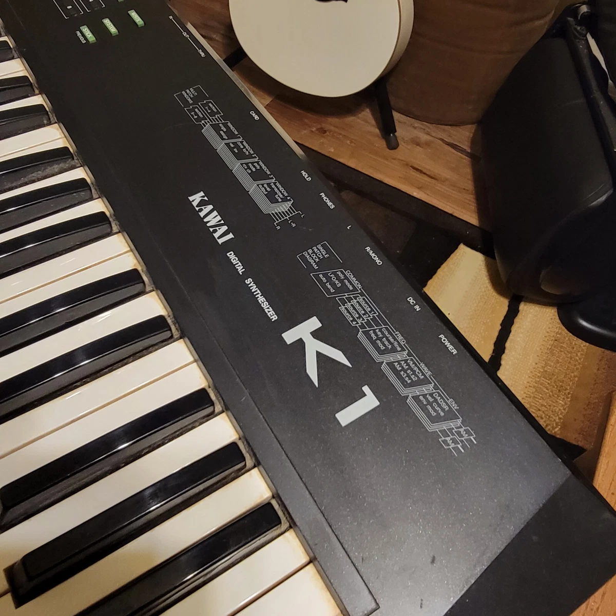 Vintage Kawai K1 Digital Synthesizer Keyboard 80s Tested Working