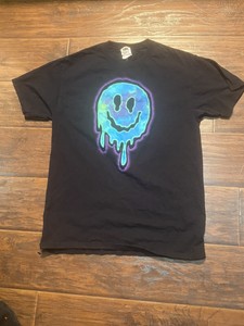 melted smiley face t shirt