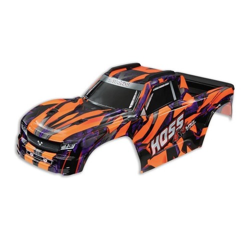 Traxxas 9011A Karosserie orange Fenster/Grill/Lichter Aufkleberblatt: Hoss 4x4 VXL - Bild 1 von 1