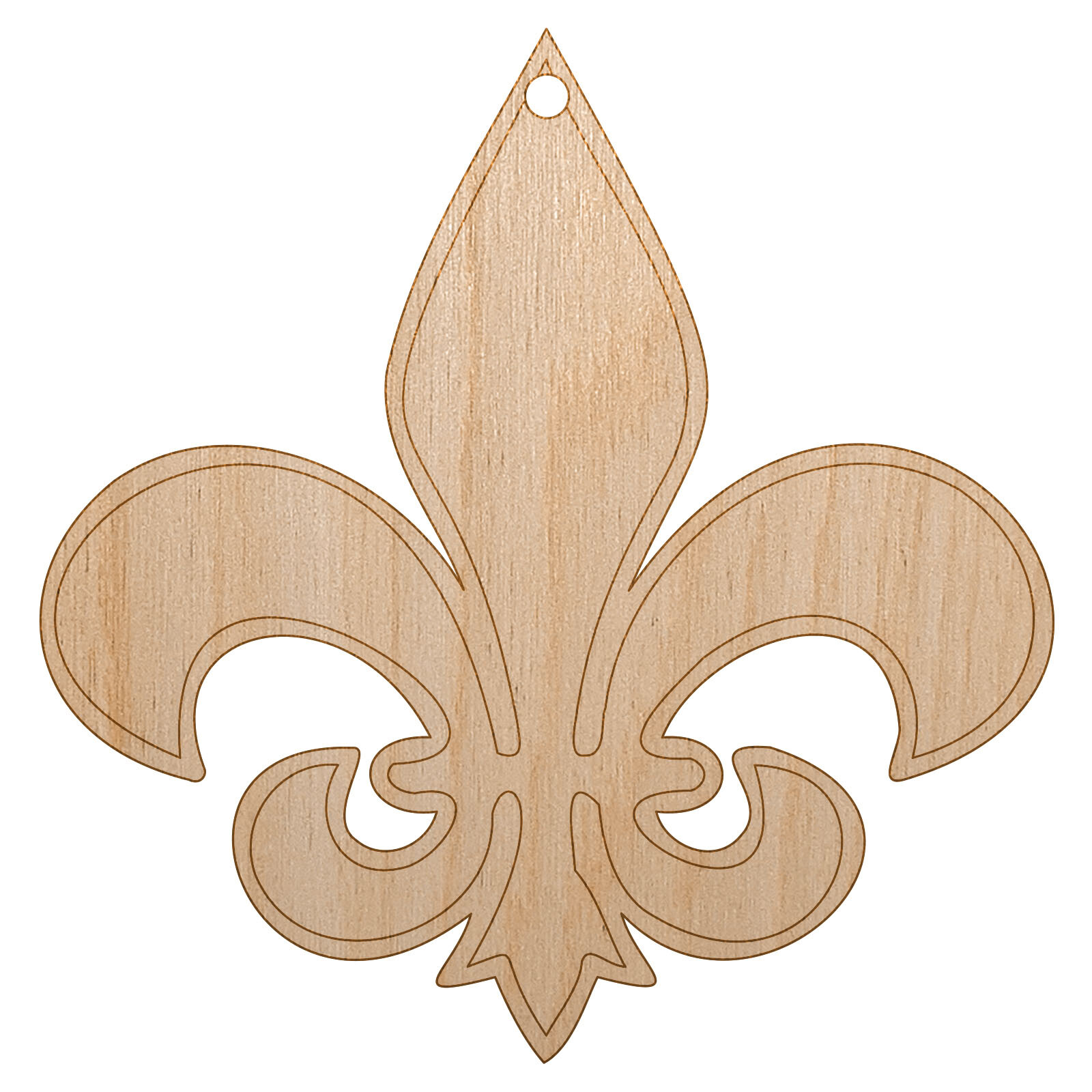 Fleur de Lis Unfinished Wood Christmas Tree Ornament DIY Craft
