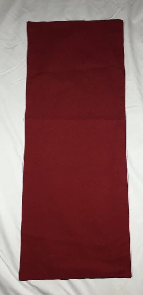 Handmade Green Plaid Reversible 45" Buffet Table Runner - Image 2 of 2