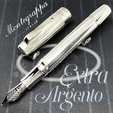 Montegrappa Limited Edition Extra Argento Sterling Silver 18K Fountain Pen