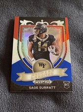 2021 Prizm Draft Picks Crusade Sage Surratt RC Red White & Blue Prizm #177