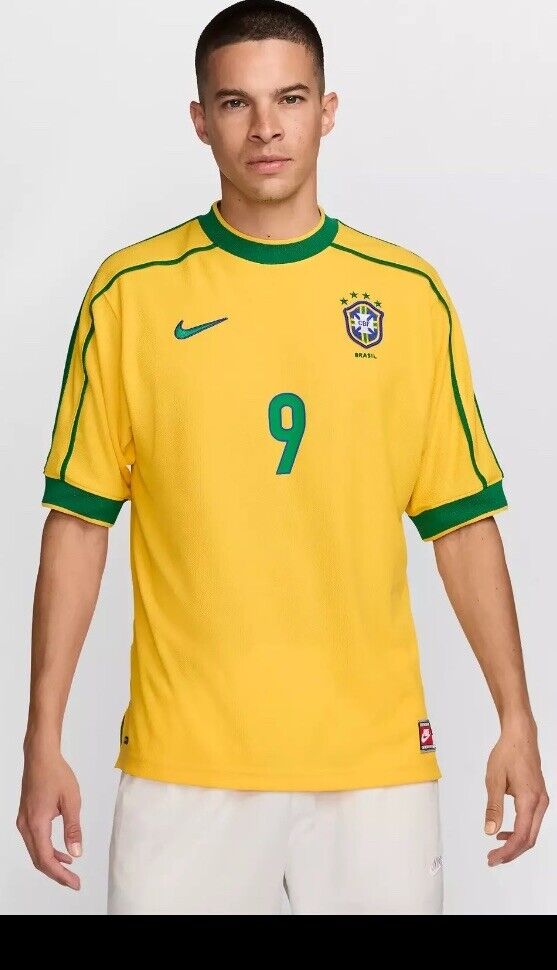 100% Authentic Nike Brazil REISSUE 1998 Men's Soccer Jersey 100% Authentic Nike Brazil REISSUE 1998 Men's Soccer Jersey