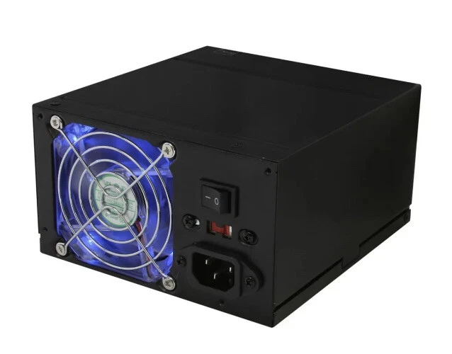 HEC X-POWER Pro 650W Blue LED Power Supply Unit PSU Continuous @ 40°C ATX TESTED - Image 2 of 4
