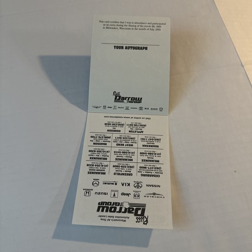 2003 BERNIE MAC Mr. 3000 Souvenir Program & I Was An Extra In The Movie Card - Picture 7 of 8