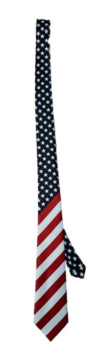 USA Flag Necktie Ties Blue Red White Blue - Picture 2 of 2