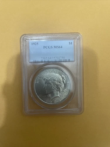 1925 P US PEACE DOLLAR PCGS  GRADED MS-64 LIBERTY DOLLAR BEAUTIFUL!!